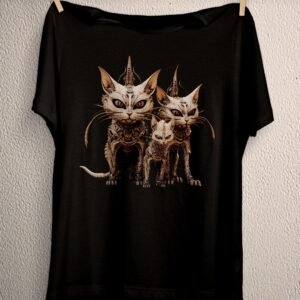 Gothic Scary Cats T-Shirt