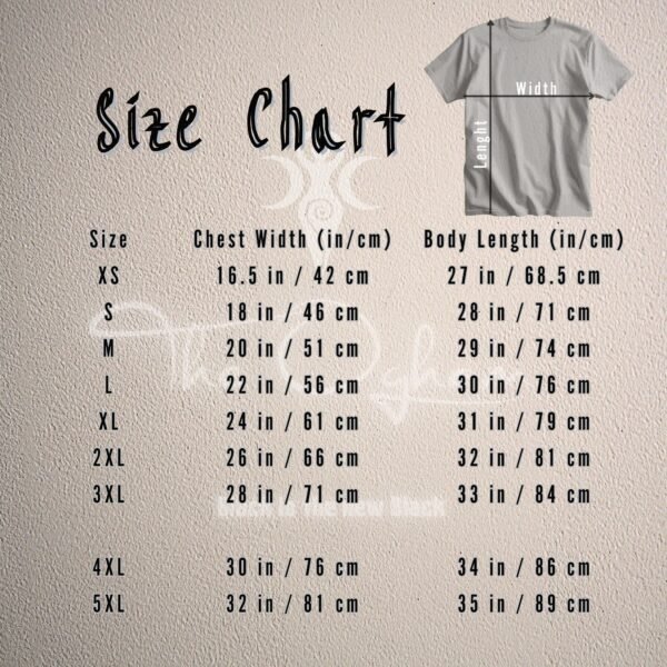 a t - shirt size chart for a child's size chart