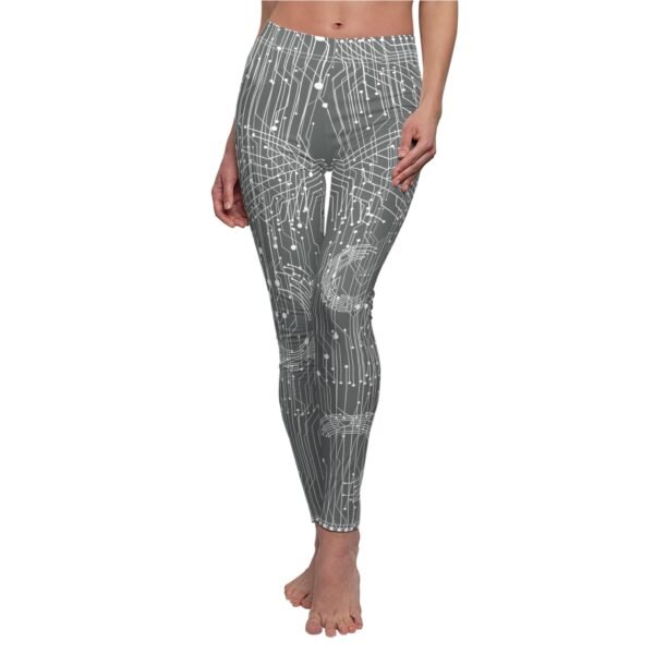 a woman's leggings with a pattern on it