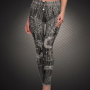 Circuit Board Leggings - Leggings for Raves Festivals and Cyber Goth Fashion