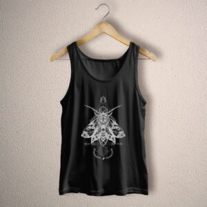 Gothic Luna Moth Tank Top Occult Witchy Tee Cicada Apparel Plus Size Goth Gift Cottagecore Aesthetic Horror Movie Entomology Butterfly Shirt