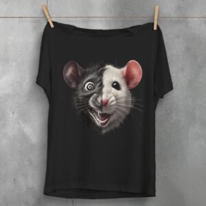 Joker Inspired Rat King T-Shirt Creepy Cute Pet Rodent Animal Lover Gothic Top Plus Size Wiccan Pagan Gift Pastel Grunge Shirt Black Death