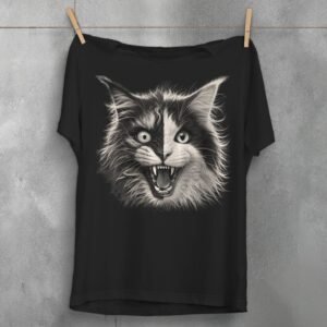 Joker Maine Coon Cat T-Shirt Creepy Cute Witchcraft Pastel Pagan Shirt Black Death Goth Apparel Plus Size Gift Top Cats Lover Gift Witch