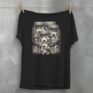 Weirdcore Eyeballs in a Jar T-Shirt Dreamcore Eyeball Aesthetic Grunge Clothing Edgy Trippy Shirt Horror Clothes Plus Size Pastel Goth