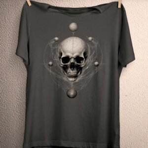 Occult Skull Tshirt - Metaphysical Geometry Cotton T-Shirt - Dark Mystic Alchemy Top