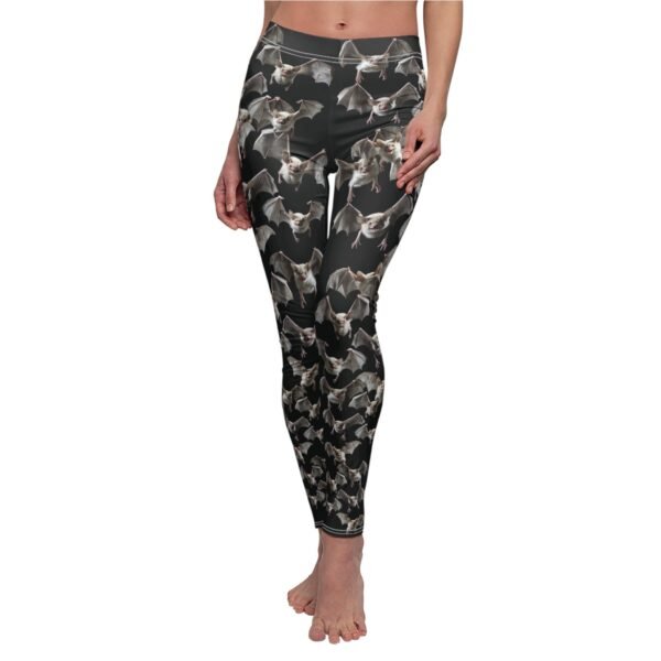 a women's leggings with a pattern of birds