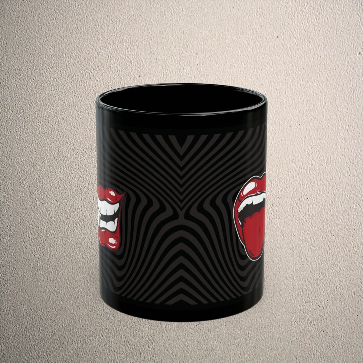 Sensual Delight On Wavy Illusion Dark Academia Occult Art Mug - 2