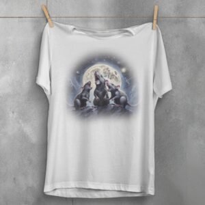 rat chorus moonlight ethereal night sky cute t-shirt design, variation 2