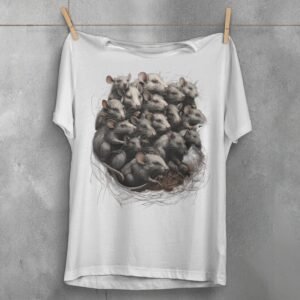 beautiful rats king gather together perfect scene t-shirt design, variation 2