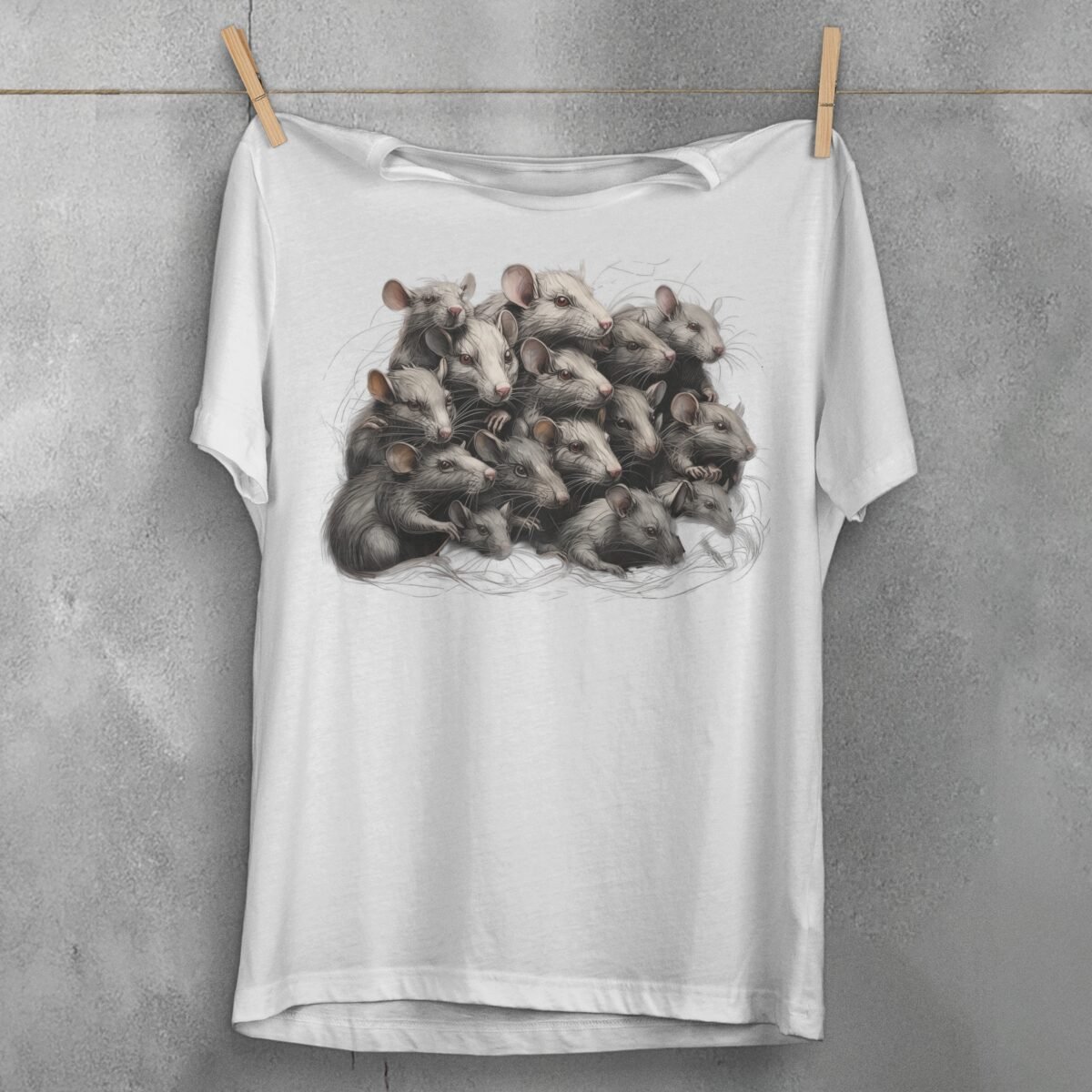 gathering rats king rat lover cute t-shirt design, variation 2