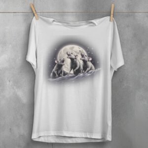 rat moon song nocturnal serenade soul t-shirt design, variation 2
