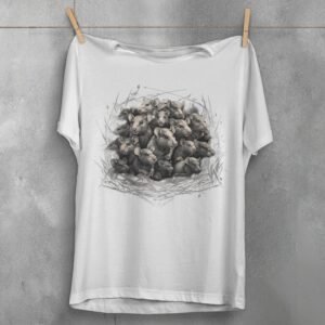 whispers shadows rat king joker style art t-shirt design, variation 2