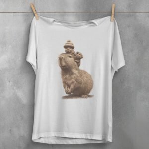 enchanting journey tiny hats cute rat t-shirt design, variation 2