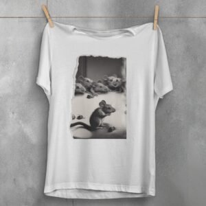 whimsical whispers little rat friends aesthetic t-shirt design, variation 2