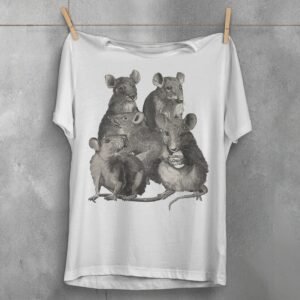 curious rat collective pastel creepy cute t-shirt design, variation 2