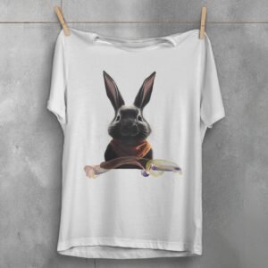 mysterious rabbit abstract design lovely cute animal t-shirt design, variation 2