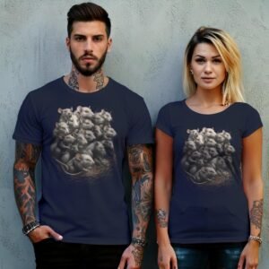 beautiful rats king gather together perfect scene t-shirt design, variation 8