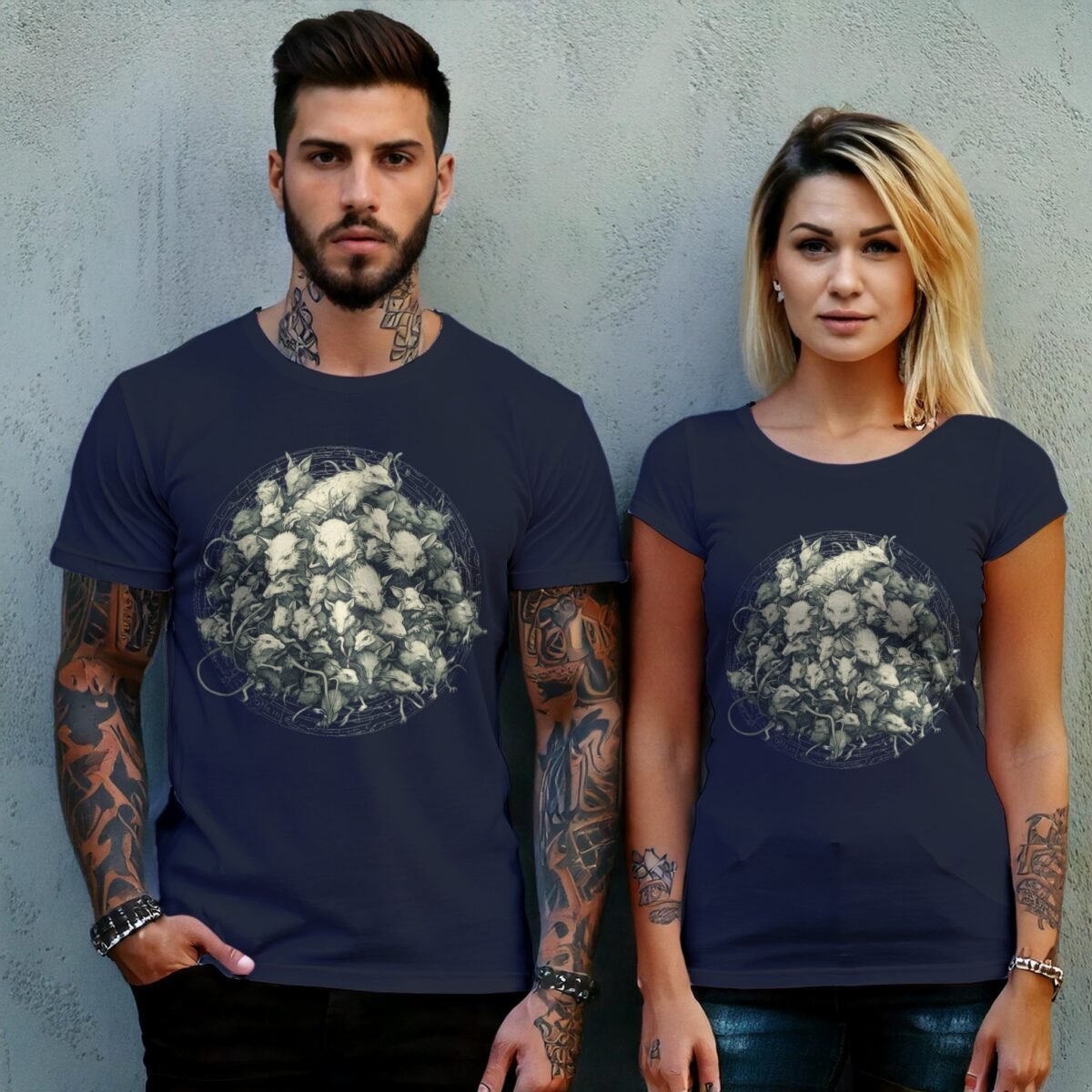 colony rat faces together unique shirt design, variation 8