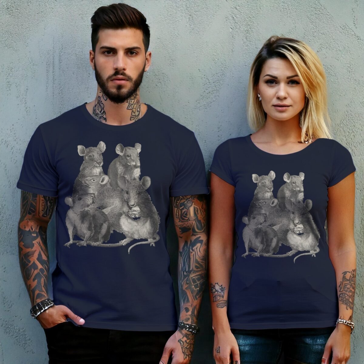 curious rat collective pastel creepy cute t-shirt design, variation 8