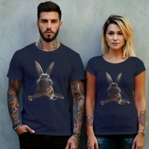 mysterious rabbit abstract design lovely cute animal t-shirt design, variation 8