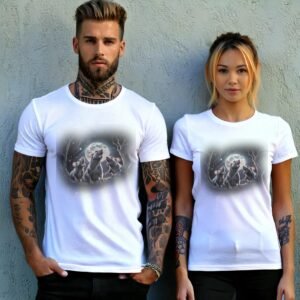 enchanting moonlit rat trio serenade underneath moonlight t-shirt design, variation 9