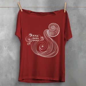 aquarius zodiac sign water waves white mysterious t-shirt design, variation 4
