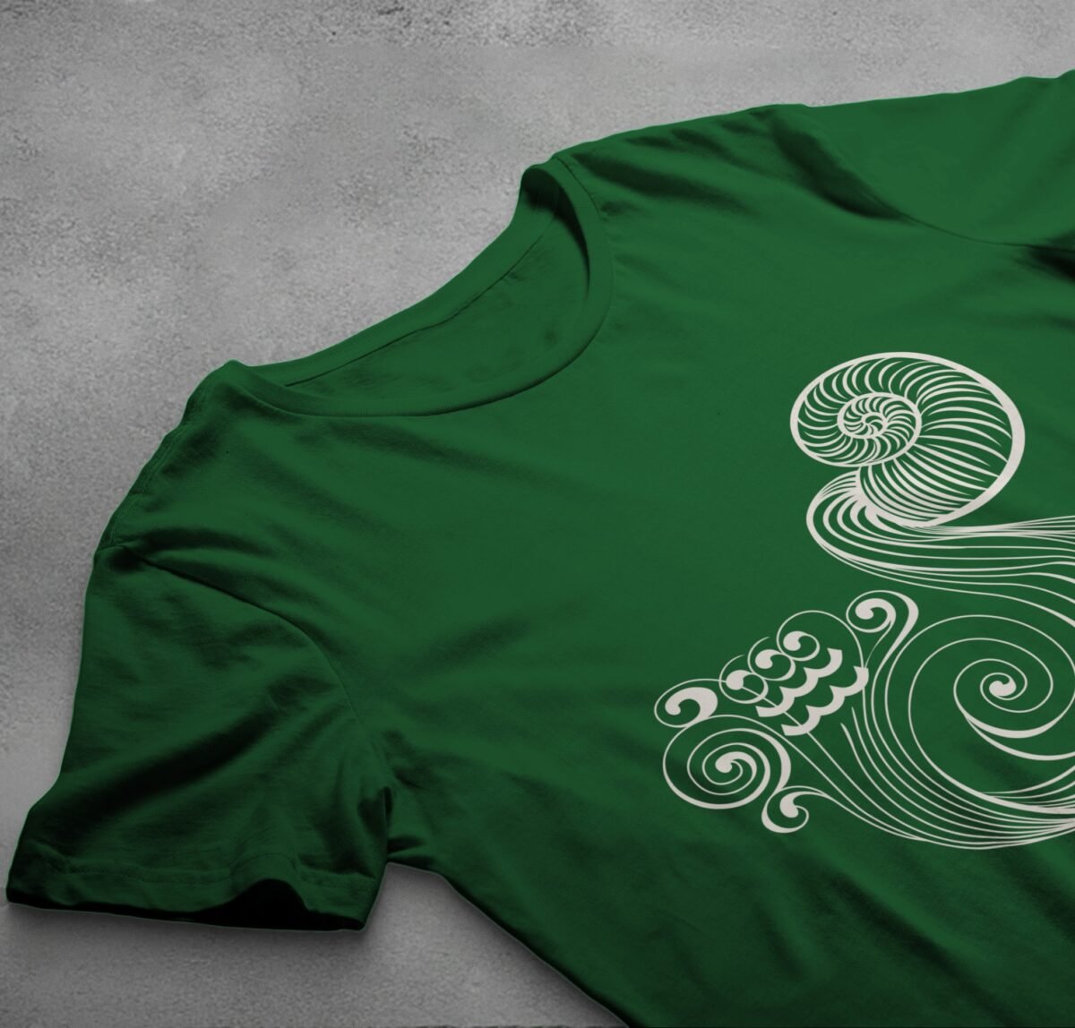 aquarius zodiac sign water waves white mysterious t-shirt design, variation 6