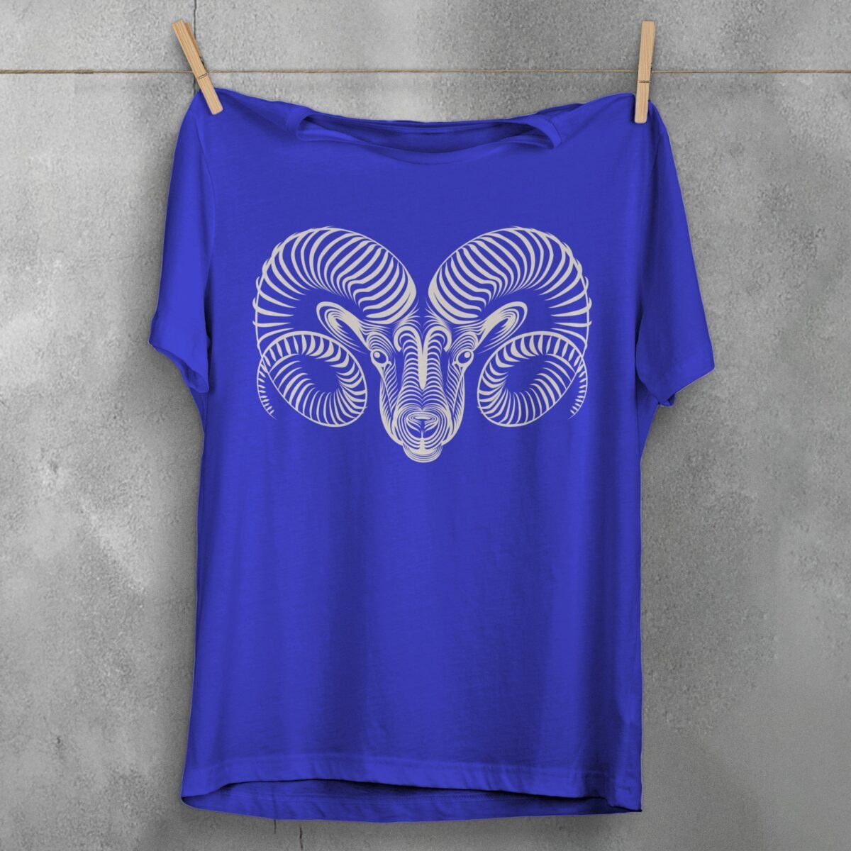 aries zodiac sign mystic art astrology graphic t-shirt design, variation 3