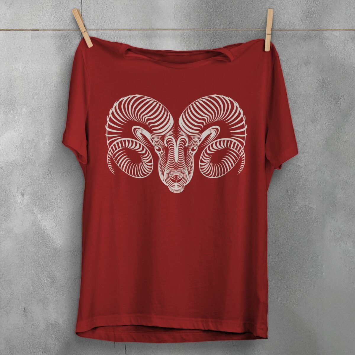 aries zodiac sign mystic art astrology graphic t-shirt design, variation 4