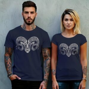 aries zodiac sign mystic art astrology graphic t-shirt design, variation 8