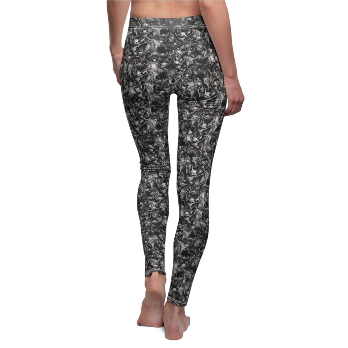 Bat Winged Shadows Embrace the Night Ethereal Batty Design Leggings - 3