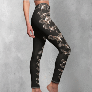 Bats nocturnal dance whimsical fantasy gothic Halloween cute style leggings - 1