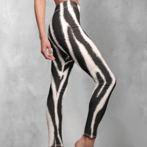 Black White Zebra Streaks Embrace The Wild Within Your Soul Leggings - 1