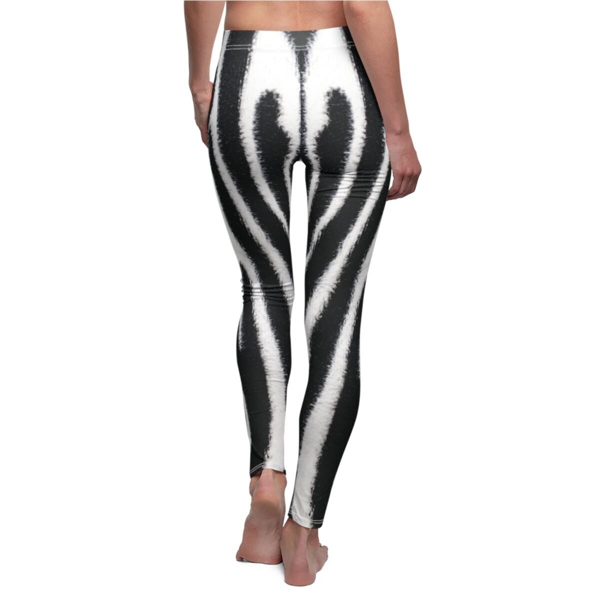 Black White Zebra Streaks Embrace The Wild Within Your Soul Leggings - 7
