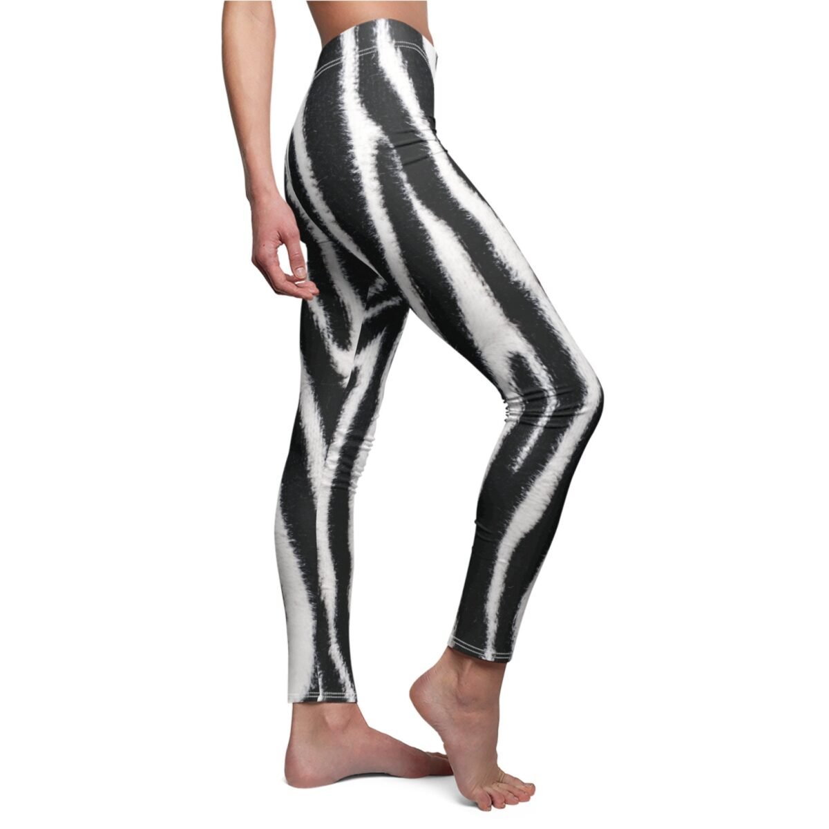 Black White Zebra Streaks Embrace The Wild Within Your Soul Leggings - 8