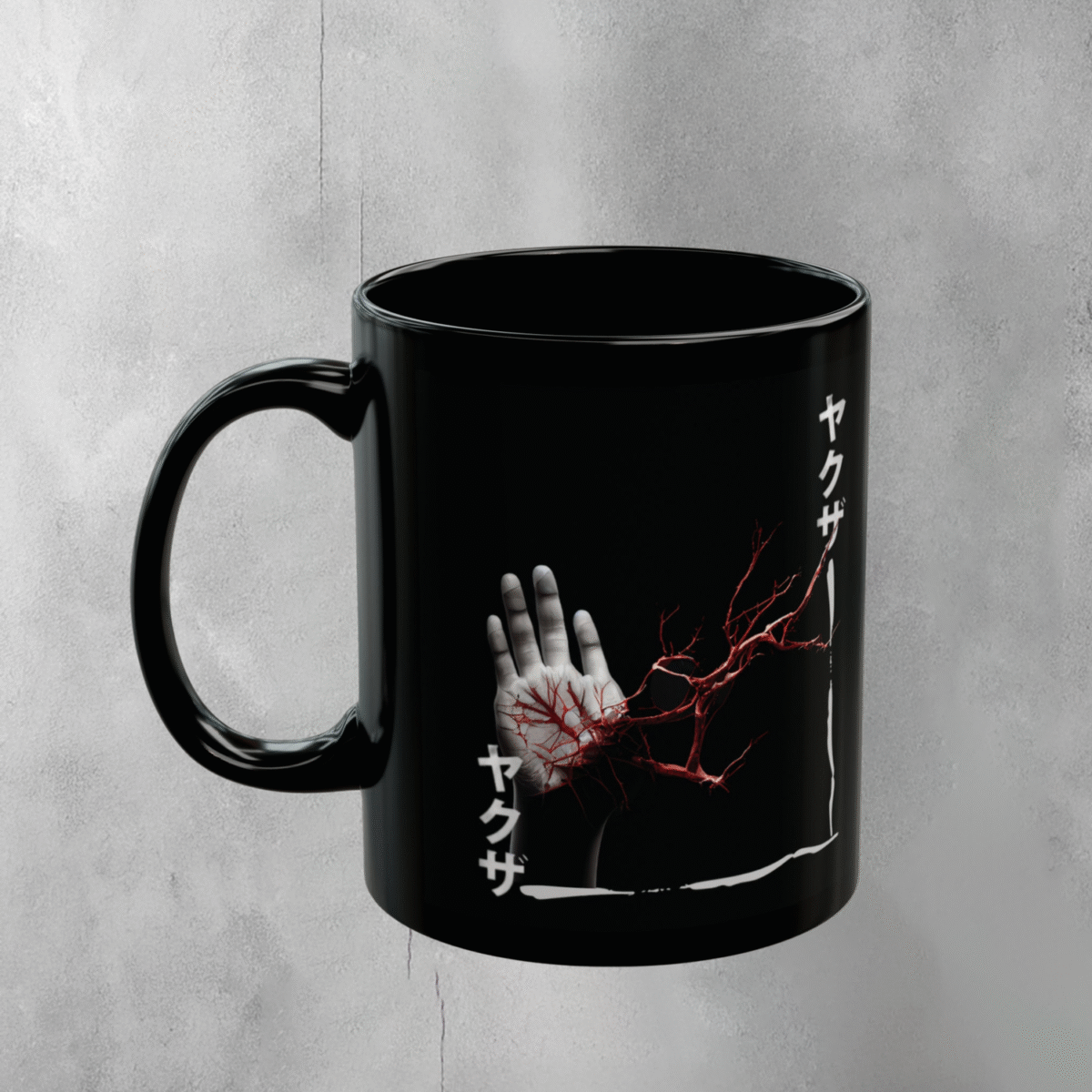 Hand of Yakuza Broken promise Crimson Power gothic coffee mug - 1