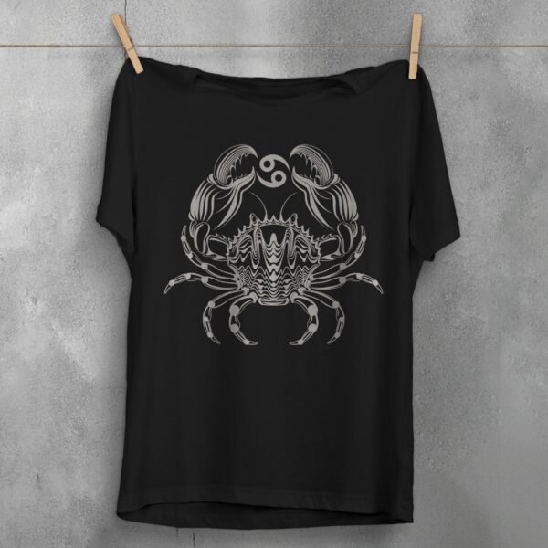 cancer zodiac deep emotional waters horoscope symbol art t-shirt design, variation 1