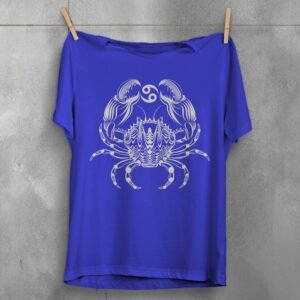 cancer zodiac deep emotional waters horoscope symbol art t-shirt design, variation 3
