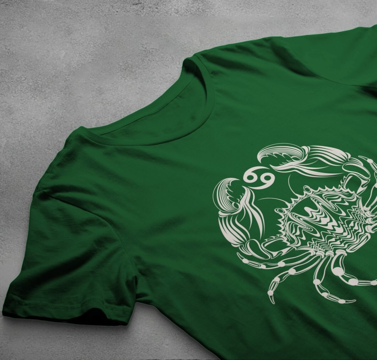 cancer zodiac deep emotional waters horoscope symbol art t-shirt design, variation 6