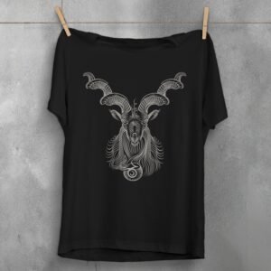 capricorn zodiac mystical goat horoscope spiritual t-shirt design, variation 1