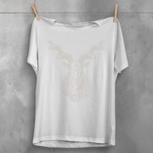 capricorn zodiac mystical goat horoscope spiritual t-shirt design, variation 2