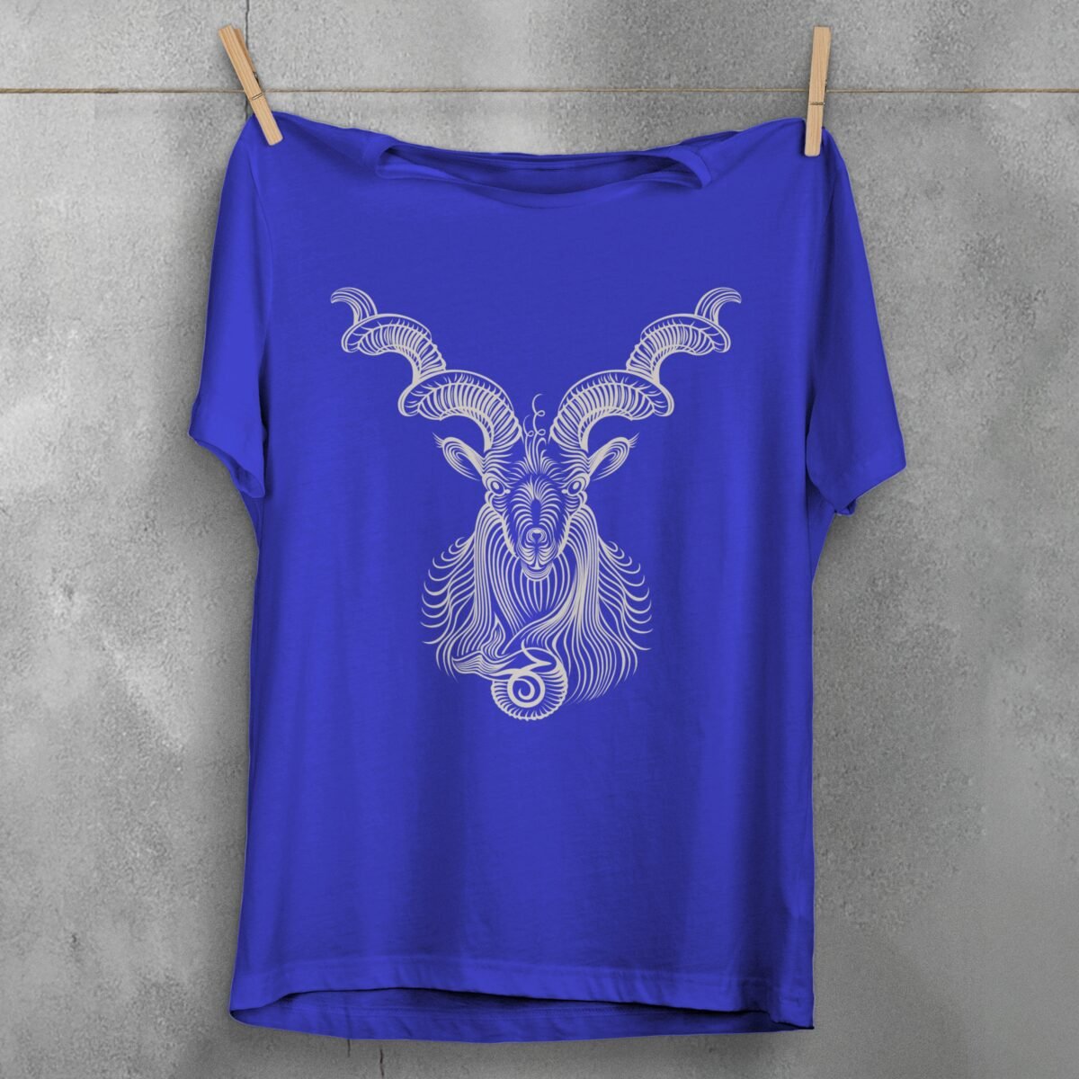 capricorn zodiac mystical goat horoscope spiritual t-shirt design, variation 3