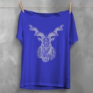 capricorn zodiac mystical goat horoscope spiritual t-shirt design, variation 3