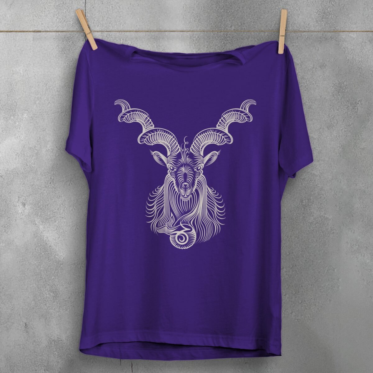 capricorn zodiac mystical goat horoscope spiritual t-shirt design, variation 5