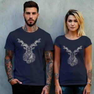 capricorn zodiac mystical goat horoscope spiritual t-shirt design, variation 8