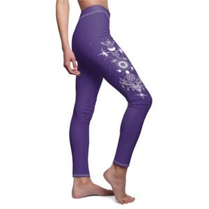Celestial dreams and astral travels spiritual aesthetic design leggings - 2