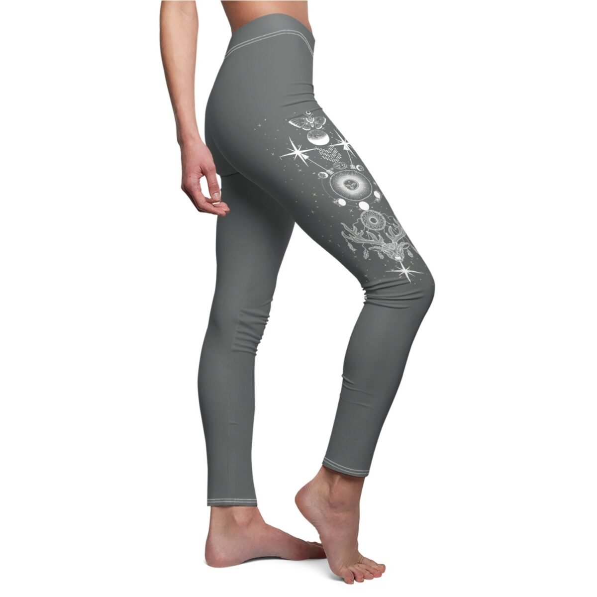 Celestial dreams and astral travels spiritual aesthetic design leggings - 3