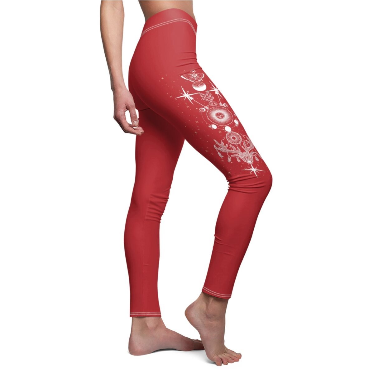 Celestial dreams and astral travels spiritual aesthetic design leggings - 4