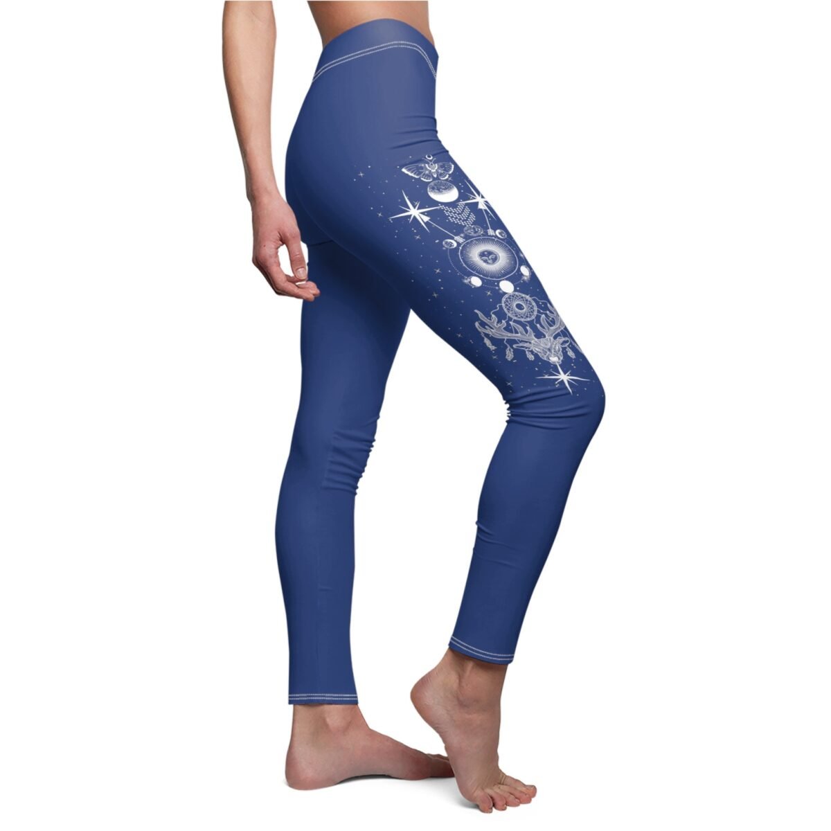 Celestial dreams and astral travels spiritual aesthetic design leggings - 5