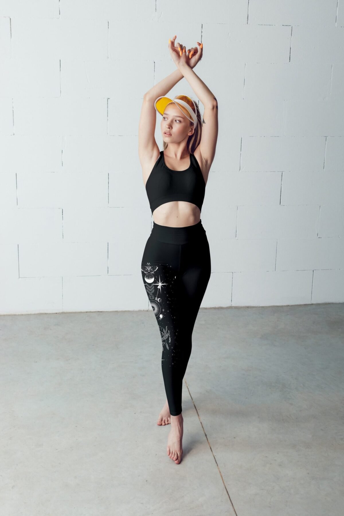 Celestial dreams and astral travels spiritual aesthetic design leggings - 7